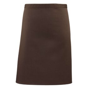   PR151 COLOURS félhosszú kötény, 90 cm hosszú megkötő pántokkal Premier, Brown-U