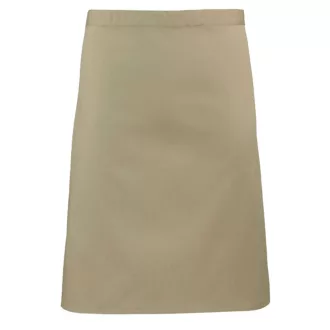   PR151 COLOURS félhosszú kötény, 90 cm hosszú megkötő pántokkal Premier, Khaki-U