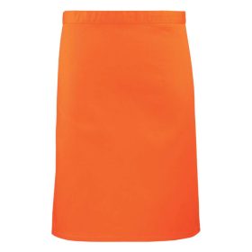   PR151 COLOURS félhosszú kötény, 90 cm hosszú megkötő pántokkal Premier, Orange-U
