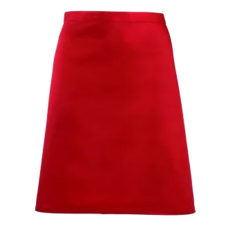   PR151 COLOURS félhosszú kötény, 90 cm hosszú megkötő pántokkal Premier, Red-U