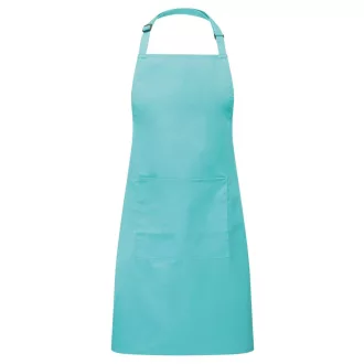   PR154 COLOURS nagy zsebes hosszú kötény saját anyagú pántokkal Premier, Duck Egg Blue-U