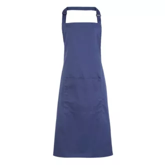   PR154 COLOURS nagy zsebes hosszú kötény saját anyagú pántokkal Premier, Marine Blue-U