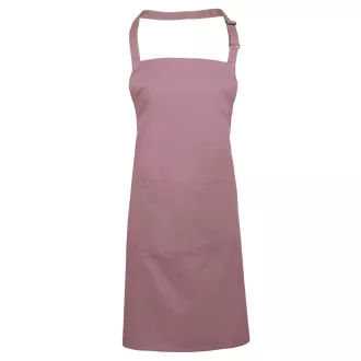  PR154 COLOURS nagy zsebes hosszú kötény saját anyagú pántokkal Premier, Rose-U
