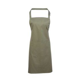   PR154 COLOURS nagy zsebes hosszú kötény saját anyagú pántokkal Premier, Sage-U