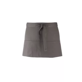   PR155 COLOURS rövid pultos kötény három tabletbarát zsebbel Premier, Dark Grey-U