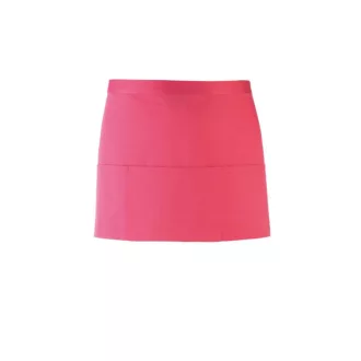   PR155 COLOURS rövid pultos kötény három tabletbarát zsebbel Premier, Fuchsia-U