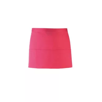  PR155 COLOURS rövid pultos kötény három tabletbarát zsebbel Premier, Hot Pink-U