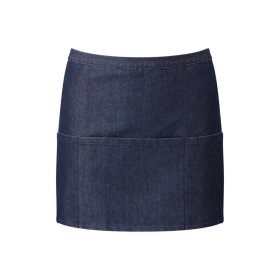   PR155 COLOURS rövid pultos kötény három tabletbarát zsebbel Premier, Indigo Denim-U