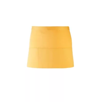   PR155 COLOURS rövid pultos kötény három tabletbarát zsebbel Premier, Sunflower-U