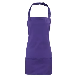   PR159 COLOURS nyakba akasztható rövid kötény tablettartó zsebbel Premier, Purple-U