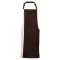 PR162 COLOURS nyakas félhosszú kötény kontrasztos hosszanti betéttel Premier, Brown/Natural-U