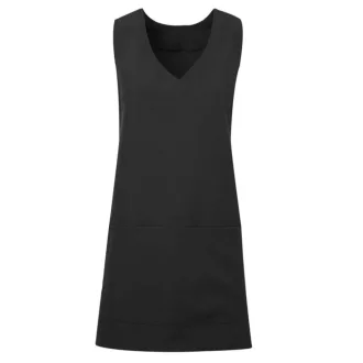   PR177 Női V-nyakú belebújós tunika zsebekkel Premier, Black-S/M
