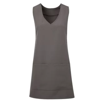   PR177 Női V-nyakú belebújós tunika zsebekkel Premier, Dark Grey-S/M