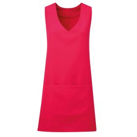   PR177 Női V-nyakú belebújós tunika zsebekkel Premier, Hot Pink-L/XL