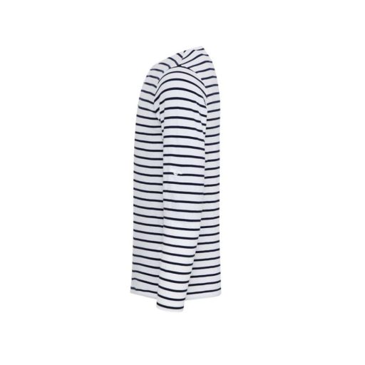 PR218 férfi gombos nyakú felgombolható hosszú ujjú sztreccspóló Premier, White/Navy-S