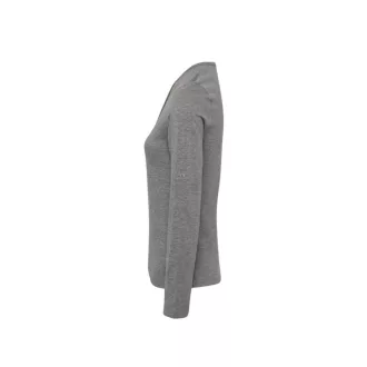   PR318 Női gombos nyakú felgombolható hosszú ujjú sztreccspóló Premier, Grey Marl-XS