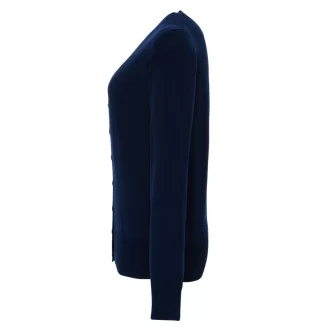   PR402 ESSENTIAL Női V-nyakú elején gombos akril kardigán Premier, Navy-XS