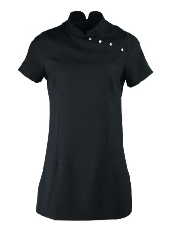 PR681 galléros rövid ujjú tunika Premier, Black-XS