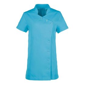   PR682 női tunika elöl aszimmetrikus gombolással Premier, Turquoise-XS