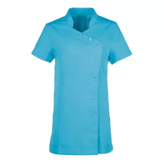   PR682 női tunika elöl aszimmetrikus gombolással Premier, Turquoise-XS