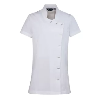   PR682 női tunika elöl aszimmetrikus gombolással Premier, White-2XL