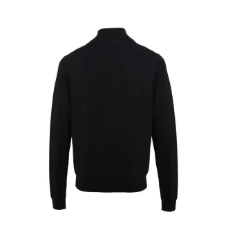   PR695 férfi pulóver 1/4 cipzáras nyakkivágással Premier, Black-XS