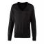 PR696 V-nyakú finom kötésű Női pulóver Premier, Black-M