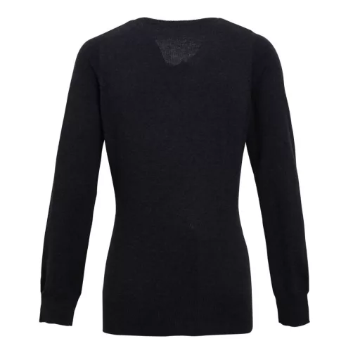 PR696 V-nyakú finom kötésű Női pulóver Premier, Charcoal-XS