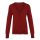 PR697 elől végig gombos V-nyakú finom kötésű Női kardigán Premier, Burgundy-4XL