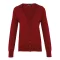 PR697 elől végig gombos V-nyakú finom kötésű Női kardigán Premier, Burgundy-XS