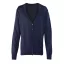 PR697 elől végig gombos V-nyakú finom kötésű Női kardigán Premier, Navy-XL