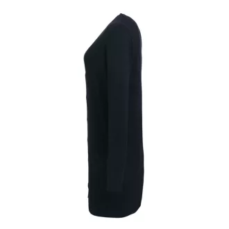   PR698 hosszú fazonú elől végig gombos finom kötésű Női kardigán Premier, Black-XS