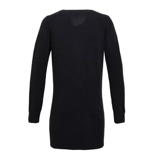 PR698 hosszú fazonú elől végig gombos finom kötésű Női kardigán Premier, Charcoal-5XL