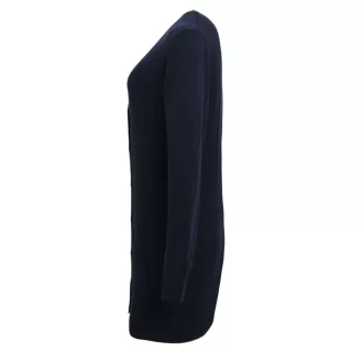   PR698 hosszú fazonú elől végig gombos finom kötésű Női kardigán Premier, Navy-XS