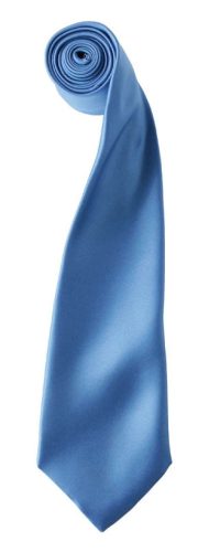 PR750 szatén 144 cm-es férfi nyakkendő Premier, Mid Blue-U