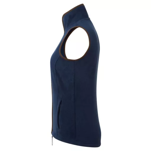 PR804 ARTISAN karcsusított Női polár mellény Premier, Navy/Brown-M