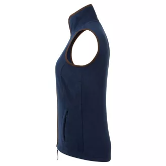   PR804 ARTISAN karcsusított Női polár mellény Premier, Navy/Brown-XS