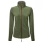 PR824 ARTISAN karcsusított cipzáras Női polár pulóver Premier, Moss Green/Brown-S