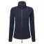 PR824 ARTISAN karcsusított cipzáras Női polár pulóver Premier, Navy/Brown-S