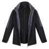 Regatta férfi vízálló dzseki 3 az 1-ben, RETRA130, Black/Seal Grey-2XL