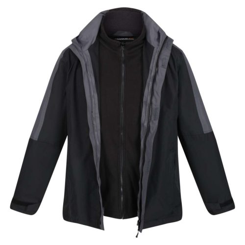 Regatta férfi vízálló dzseki 3 az 1-ben, RETRA130, Black/Seal Grey-2XL