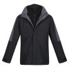 Regatta férfi vízálló dzseki 3 az 1-ben, RETRA130, Black/Seal Grey-2XL