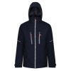 Regatta  vízálló légáteresztő rejtett kapucnis kabát, RETRA208, Navy/Grey-M