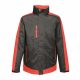 Regatta vízálló, szigetelt, rejtett kapucnis férfi kabát, RETRA312, Black/Classic Red-S