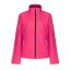 Regatta két rétegű, vízlepergető férfi softshell dzseki, RETRA628, Hot Pink/Black-2XL