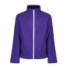 Regatta két rétegű, vízlepergető férfi softshell dzseki, RETRA628, Vibrant Purple/Black-S