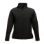 Regatta Női két rétegű, vízlepergető softshell dzseki, RETRA629, Black/Black-S