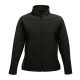 Regatta Női két rétegű, vízlepergető softshell dzseki, RETRA629, Black/Black-S