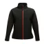 Regatta Női két rétegű, vízlepergető softshell dzseki, RETRA629, Black/Classic Red-3XL