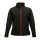 Regatta Női két rétegű, vízlepergető softshell dzseki, RETRA629, Black/Classic Red-S